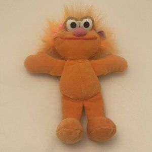Vintage 1997 Tyco Sesame Street Zoe Orange Plush Stuffed Animal 7 Inches